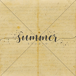 Набор бумаги 20х20 см "Vintage Library", 16 листов (Summer Studio)