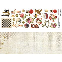 Лист с картинками 10х30 см "СССР. Детство" (ScrapMania)