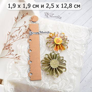 Нож "Розетка. С сердечками", 2,5х12,8 см (ScrapMania)