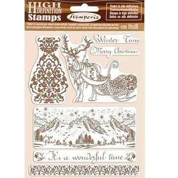 Резиновый штамп "Winter Time. Winter Tales", 8,5х8 см (Stamperia)