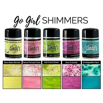 Набор сухих красок сияющие "Go Girl! Shimmer Shaker", 5 шт (Lindy's)