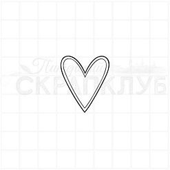 Штамп "Сердце", 2,6х3 см (Скрапклуб)