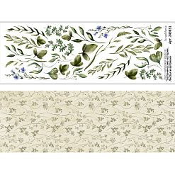 Лист с картинками 10х30 см "Ботанические истории. Листья и веточки" (ScrapMania)