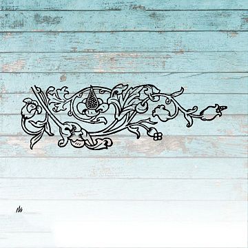 Штамп "Декор с цветами", 10х3,3 см (Креатив)