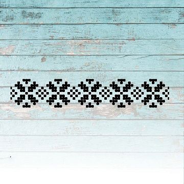 Штамп "Декор с вышивкой", 10х1,8 см (Креатив)