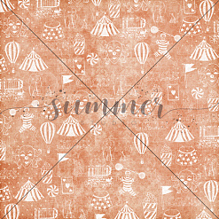 Набор бумаги 20х20 см "Circus", 16 листов (Summer Studio)