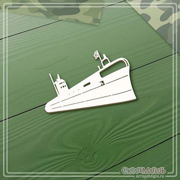Чипборд "Подводная лодка", 7,5х4,9 см (СкрапМагия)