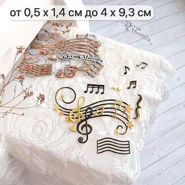 Нож "Музыка. Нотный стан", 4х9,3 см (ScrapMania)