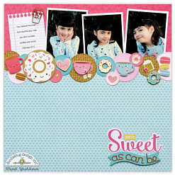 Набор бумаги 30х30 см "Cream & sugar. Фоновый", 12 листов (Doodlebug)