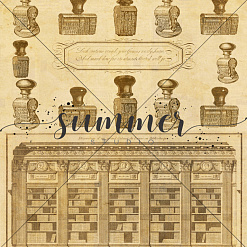 Набор бумаги 20х20 см "Vintage Library", 16 листов (Summer Studio)