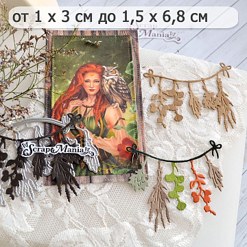Нож "Русские сказки. Веревка с сушеными травами", 6,8х1,5 см (ScrapMania)