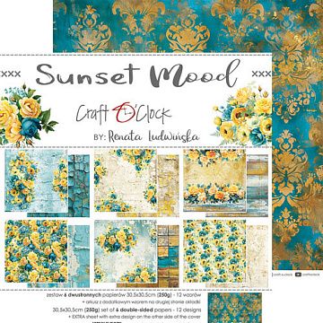 Набор бумаги 30х30 см "Sunset mood", 6 листов (CraftO'clock)