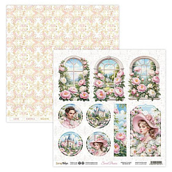 Набор бумаги 30х30 см "Sweet peonies", 12 листов (ScrapBoys)