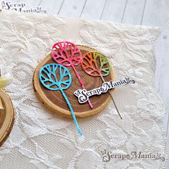 Нож "Длинные растения. Лист круглый на ножке", 2,3х5,9 см (ScrapMania)