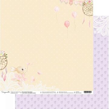 Бумага 30х30 см "Балерина. Зайка" (Scrapmama)
