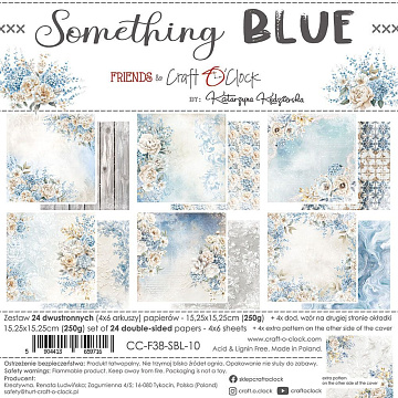 Набор бумаги 15х15 см "Something blue", 24 листа (CraftO'clock)