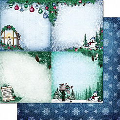 Набор бумаги 30х30 см "Snow kissed", 24 листа (Heartfelt Creations)