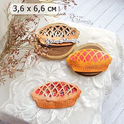 Нож "Чаепитие. Пирог", 3,6х6,6 см (ScrapMania)