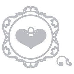 Нож "Сердце, рамка, завиток", 10,5х11,5 см (Sizzix)