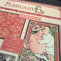 Набор бумаги 20х20 см "Children's Hour. Calendar Pad", 24 листа (Graphic 45)