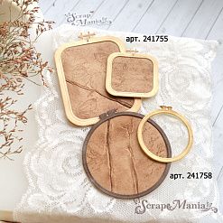 Нож "Пяльцы. Прямоугольные с крокусом", 6,1х8,5 см (ScrapMania)