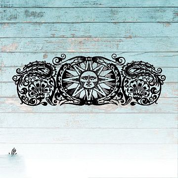 Штамп "Декор с солнцем", 10х3,5 см (Креатив)