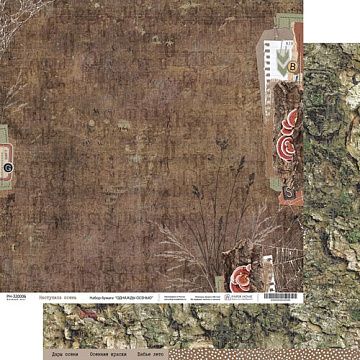 Бумага 30х30 см "Однажды осенью. Наступила осень" (PaperHome)