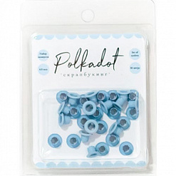 Набор люверсов 3/16 "Небесный", 30 шт (Polkadot)