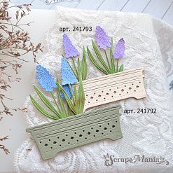 Нож "Цветочные кашпо. Прямоугольные", 8,3х2,9 см (ScrapMania)