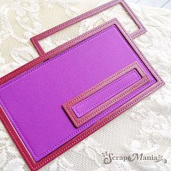 Нож "Прямоугольники со строчкой. Округлые углы", 15х10 см (ScrapMania)