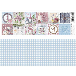 Лист с картинками 10х30 см "Новогодние гномы. Адвент с 1 по 10 декабря" (ScrapMania)