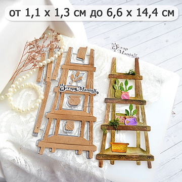 Нож "Цветочный магазин. Этажерка", 6,6х14,4 см (ScrapMania)