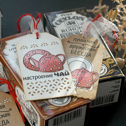 Штамп "Сервис в горошек", 2,6х2,6 см (Скрапклуб)