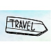 Штамп "Указатель Travel", 4,5х2 см (Креатив)