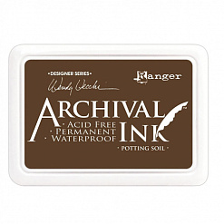 Водостойкая перманентная подушечка Archival Ink Potting Soil Земляной