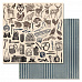 Набор бумаги 30,5х30,5 см "Дневник туриста", 12 листов (ScrapMania)