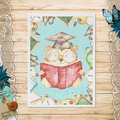 Тканевая карточка "Первоклашка. Ежик" (ScrapMania)