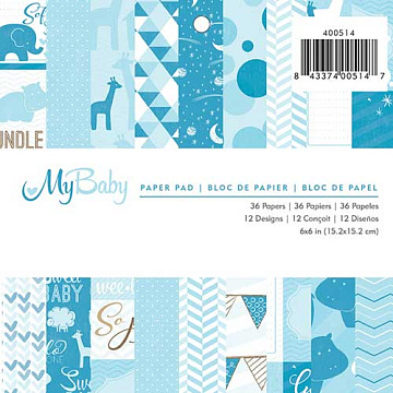 Набор бумаги 15х15 см "My Baby. Малыш", 36 листов (American Crafts)