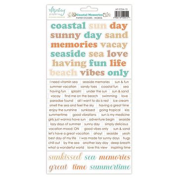 Наклейки 15,5х30 см "Coastal Memories. Words" (Mintay)