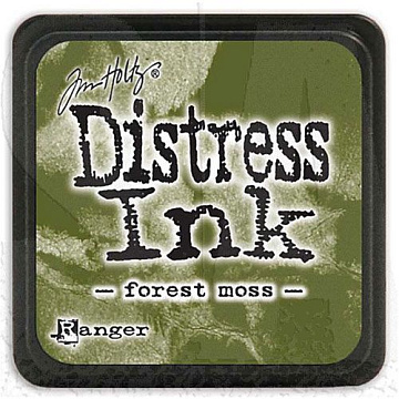 Штемпельная подушечка мини Distress Ink "Forest Moss" (Ranger)
