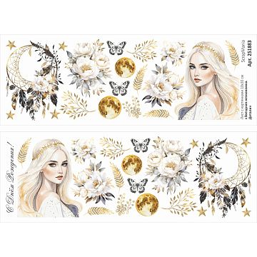 Лист с картинками 10х30 см "Звездная незнакомка. Детали" (ScrapMania)