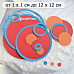 Нож "Круги со строчкой", 12х12 см (ScrapMania)