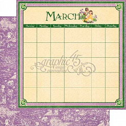 Набор бумаги 20х20 см "Children's Hour. Calendar Pad", 24 листа (Graphic 45)