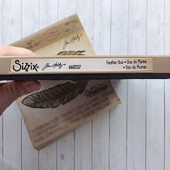 Набор ножей для вырубки и тиснения Bigz Die, Texture Fade "Feather Duo. Пара перышек" (Sizzix)