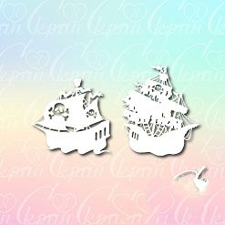 Чипборд "Пиратские корабли", 5,5х6,4 см (LeoMammy)