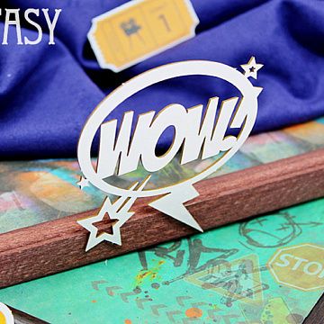 Чипборд "Комикс WOW! 2077", 6,7х6,6 см (Fantasy)