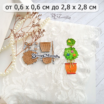 Нож "Цветочный магазин. Топиарий", 2,8х2,8 см (ScrapMania)
