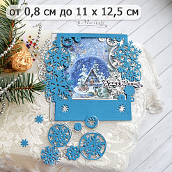 Нож "Снежная рамка", 11х12,5 см (ScrapMania)